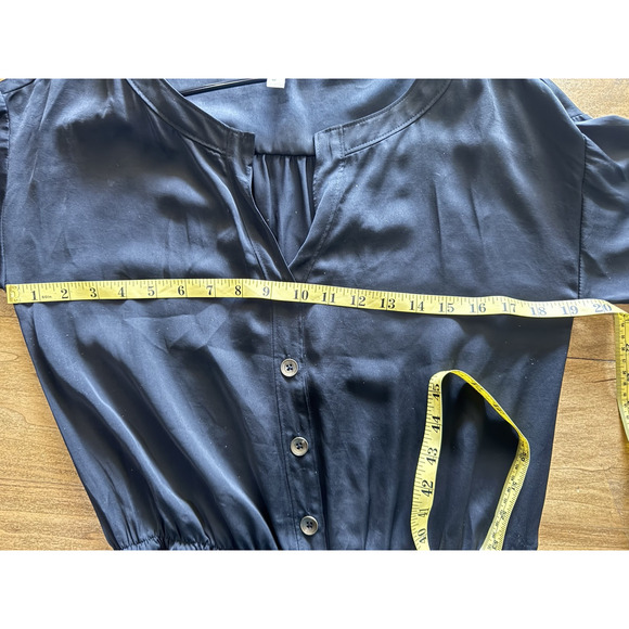 Robbi & Nikki Dress Black with Gold Sequin XS Top Sheer Lined at Waist Down LBD - Picture 4 of 10